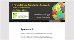 Desktop Screenshot of forumcts.ifsc.edu.br